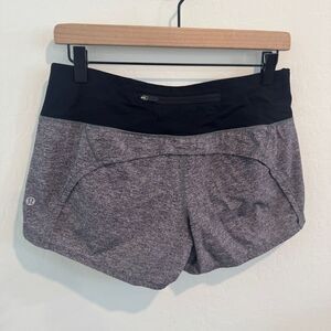 Lululemon Run Times Shorts Heather Lux Multi Black Gray